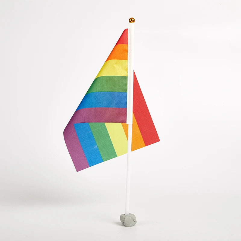 10 Piece Mini Pride Flag Set – Parade & Party Decorations
